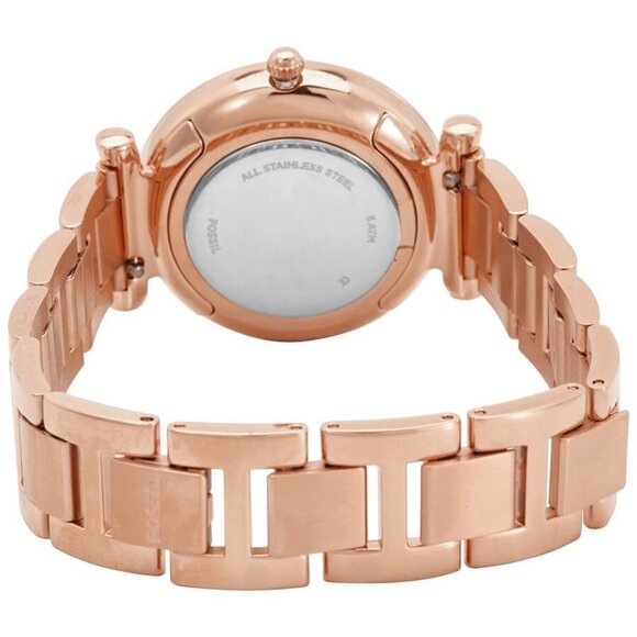 NWT Authentic Fossil Carlie Quartz Rose Dial Women's Watch - Picture 3 of 3